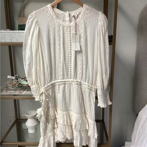 LoveShackFancy Ivory Mini Dress New with Tags Size M